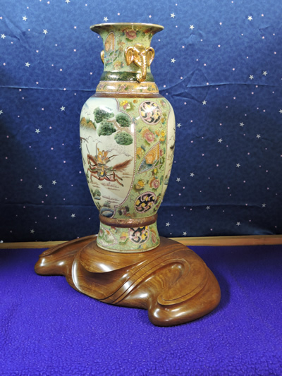 ԑij solid wood hand carved vase pedestal΂ߑO