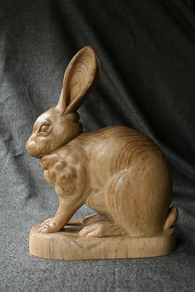  wood carving rabbit ^