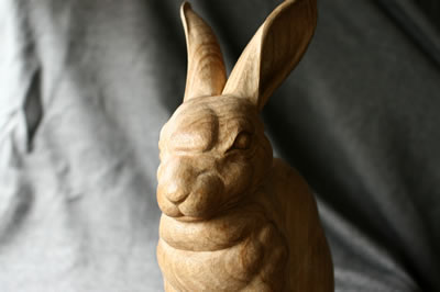 wood carving rabbit 