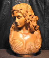 ؒ̏̋@bust of wood sculpture female